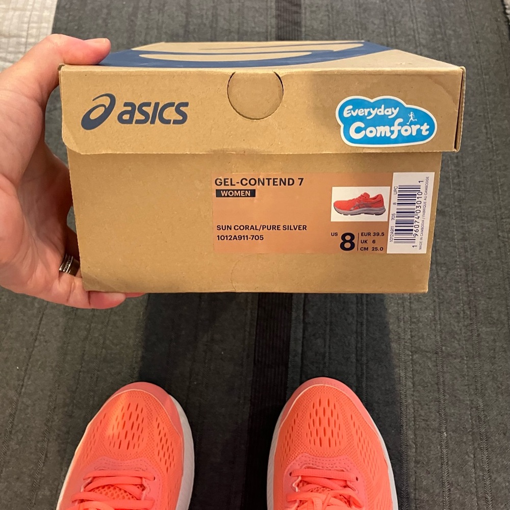 ASICS Woman’s Gel-Contend 7 Shoes - Sun Coral and Silver